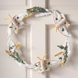 Anthropologie Luna Moth Wreath NWT
